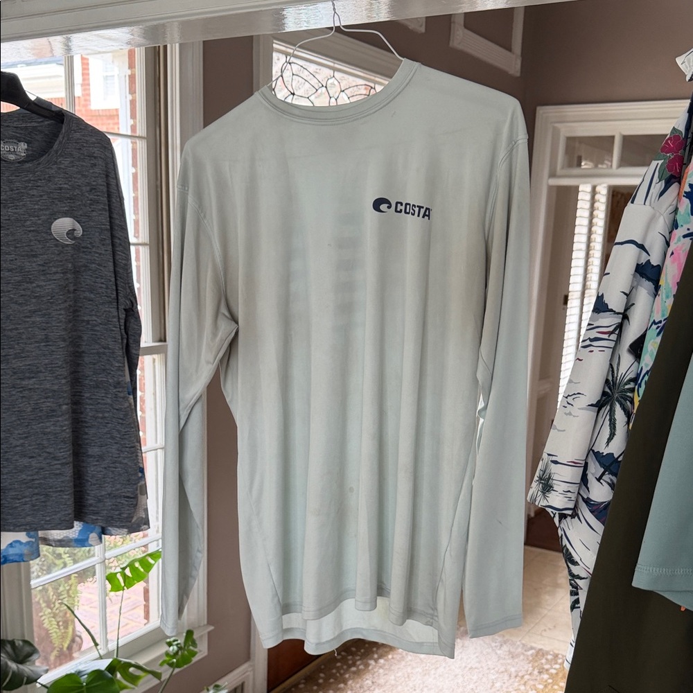 Costa Light Gray Long Sleeve Shirt